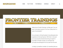 Tablet Screenshot of frontiertrainings.com